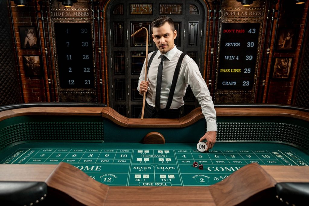 live dealer craps by evolution
